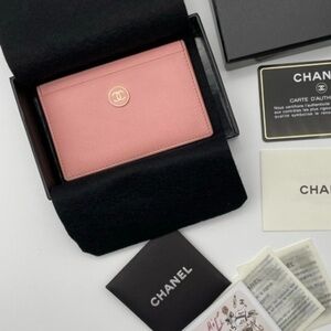 Chanel Pink Cavier Card Holder